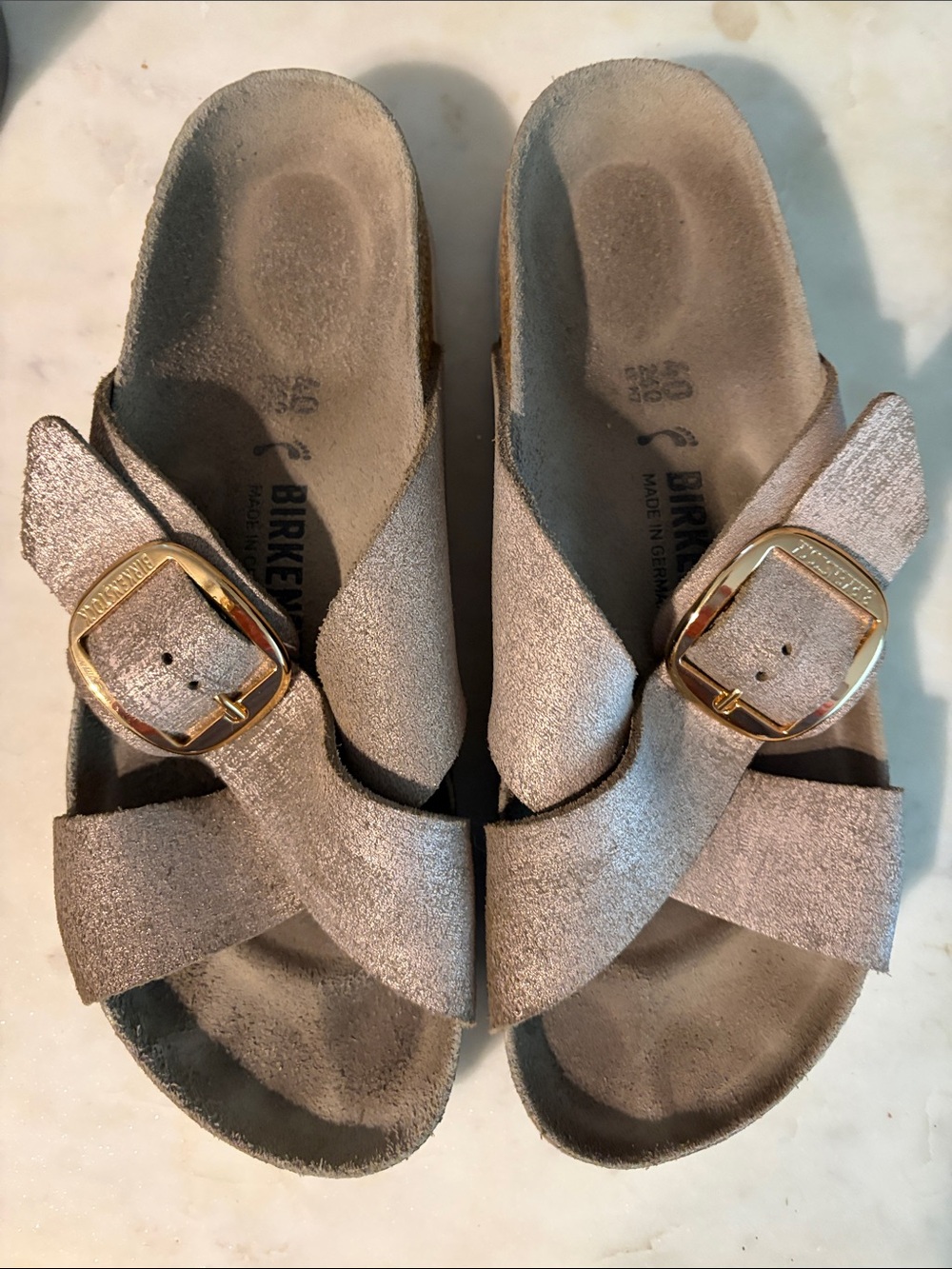 Birkenstock Siena Big Buckle Women’s Metallic Gold Sandals